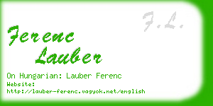 ferenc lauber business card